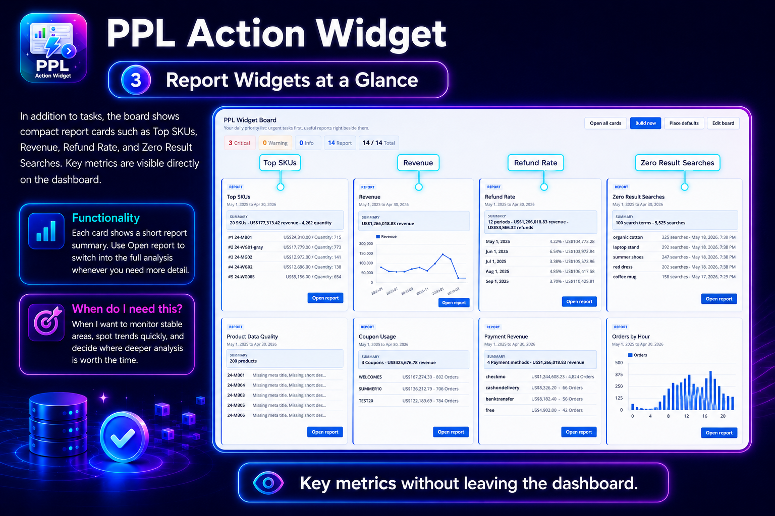 PPL Action Widget report widgets
