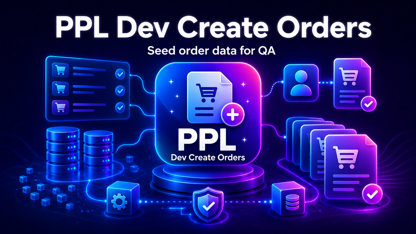 PPL Dev Create Orders seed data overview