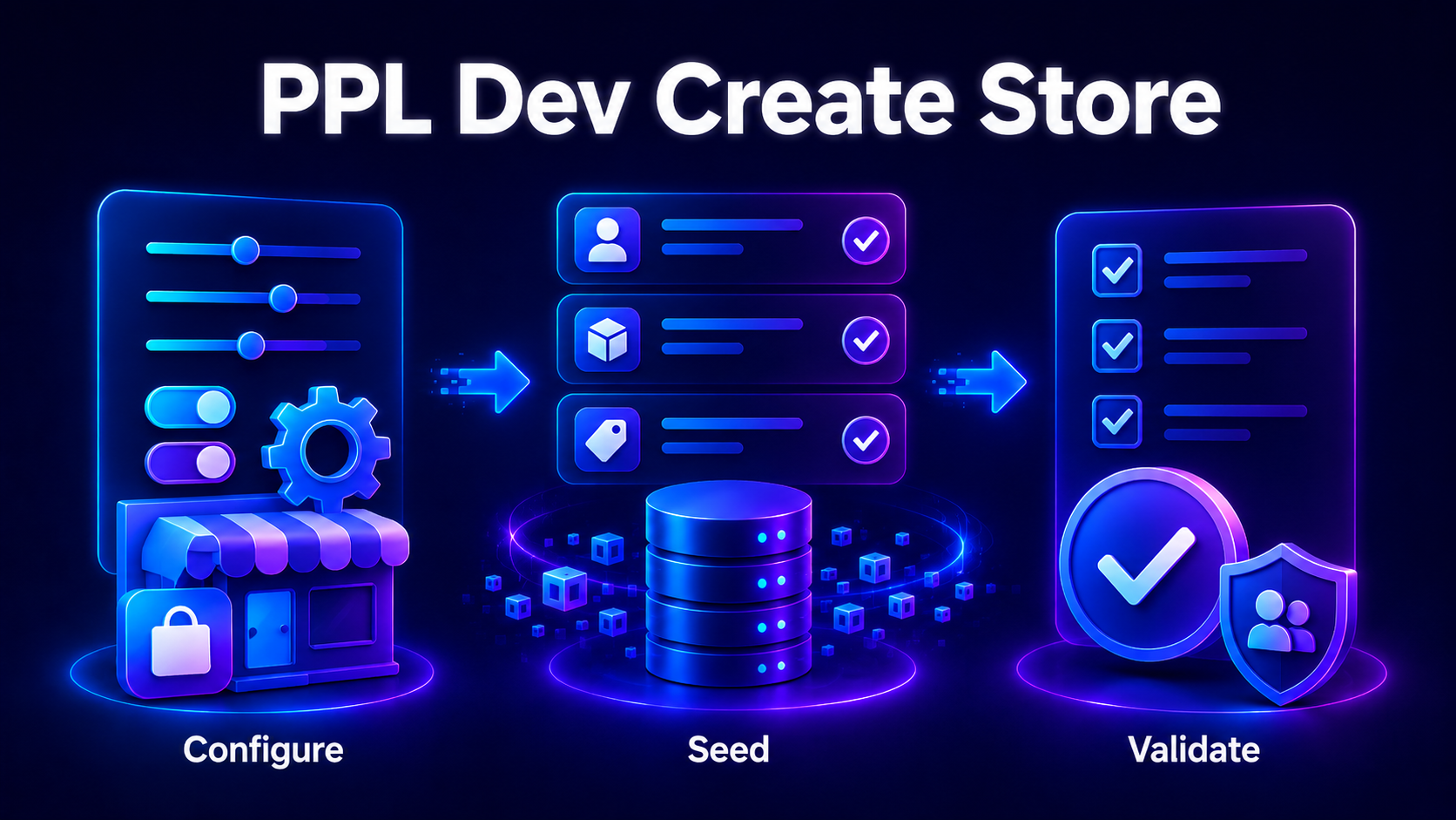 PPL Dev Create Store configure seed validate workflow