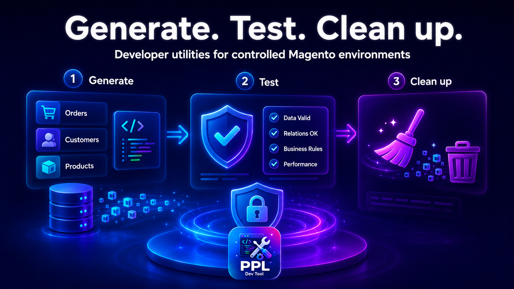 PPL Dev Tool generate test cleanup workflow