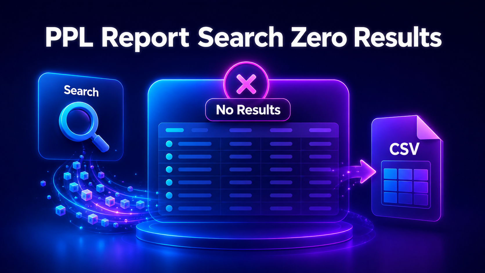 PPL Report Search Zero Results CSV export